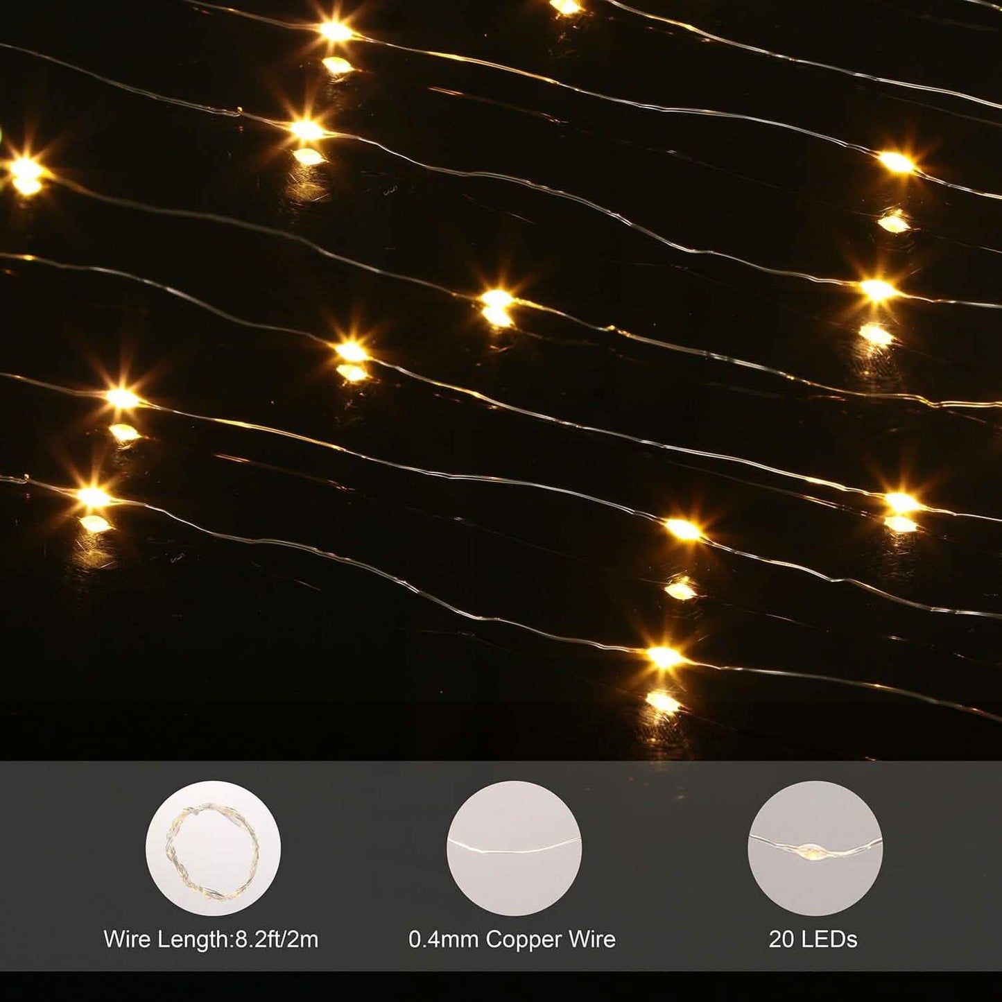6-Pack: LED String Lights String & Fairy Lights - Tophatter Daily Deals