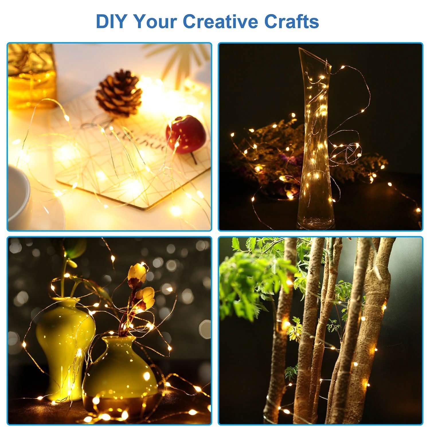 6-Pack: LED String Lights String & Fairy Lights - Tophatter Daily Deals