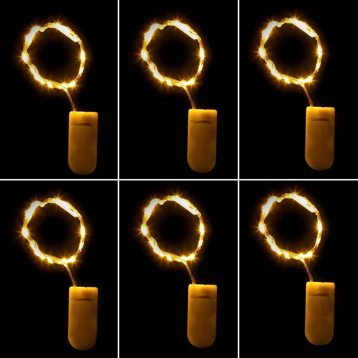 6-Pack: LED String Lights Warm White String & Fairy Lights - Tophatter Daily Deals