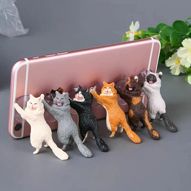 6-Pack: Portable Universal Cute Cat Cell Phone Holder Phone Holder - Tophatter Daily Deals