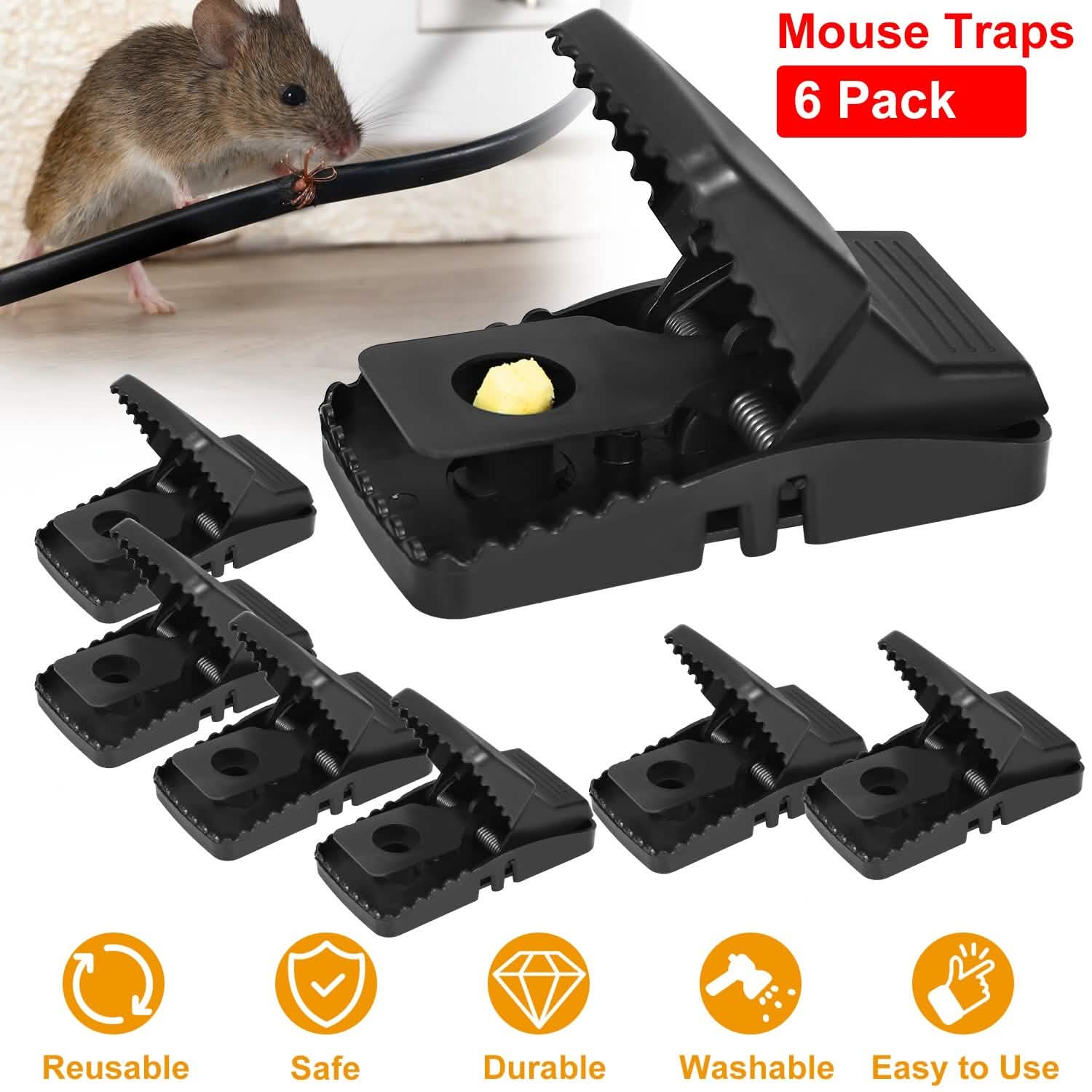 6-Pack: Reusable Mouse Trap Pest Control - Tophatter Daily Deals