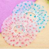 6-Pack: Reusable Shower Caps Elastic Band Bath Hair Hat Bath - Tophatter Daily Deals