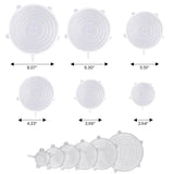 6-Pack: Reusable Silicone Stretch Container Lids Covers for Food Storage - Fit Most Containers Food Storage Containers - Tophatter Daily Deals
