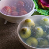 6-Pack: Reusable Silicone Stretch Container Lids Covers for Food Storage - Fit Most Containers Food Storage Containers - Tophatter Daily Deals