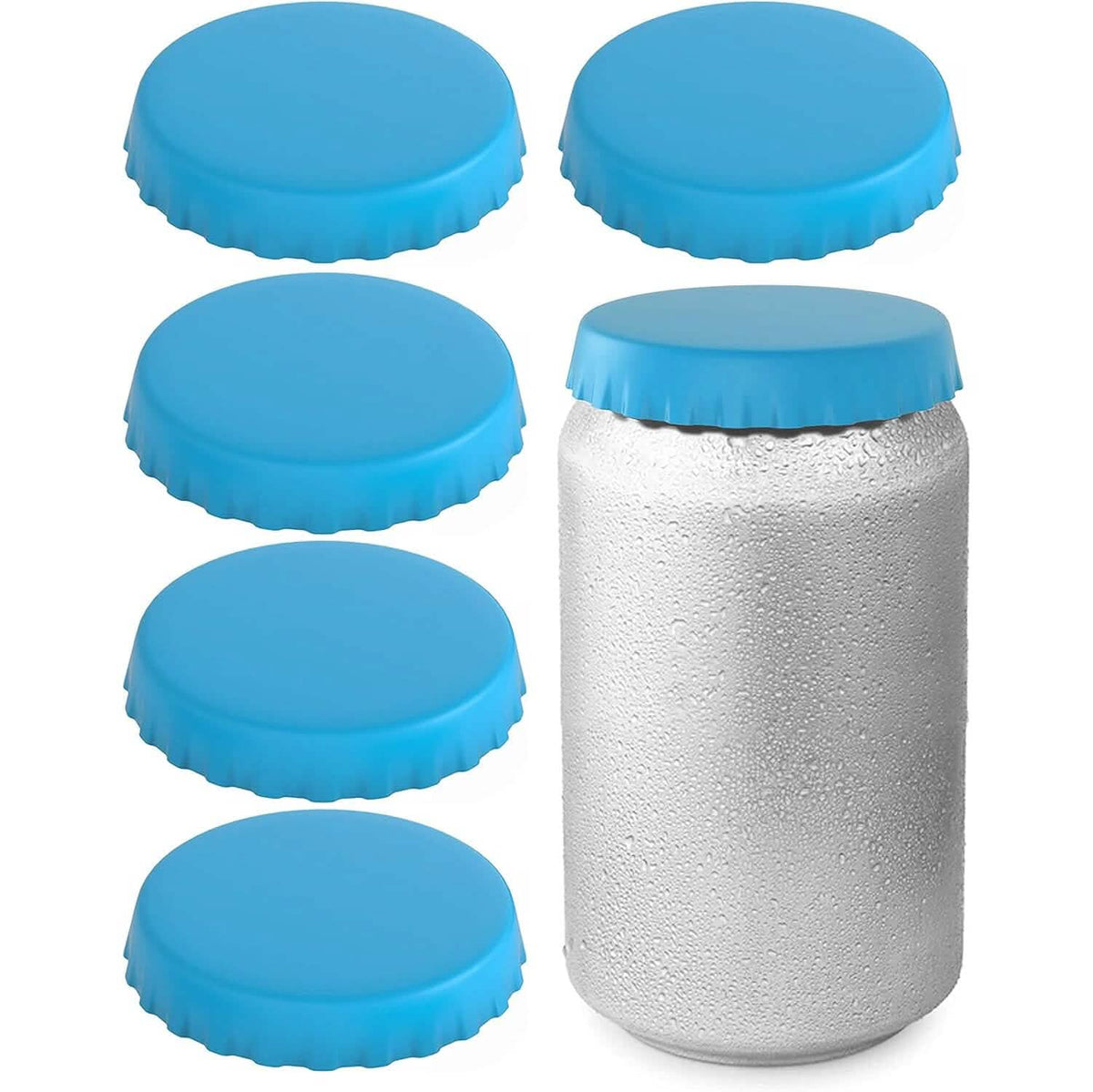 6-Pack: Silicone Can Lids Fits Standard Soda Cans Multicolor Kitchen Tools & Gadgets - Tophatter Daily Deals