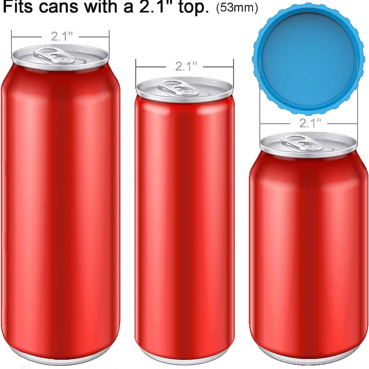 6-Pack: Silicone Can Lids Fits Standard Soda Cans Kitchen Tools & Gadgets - Tophatter Daily Deals