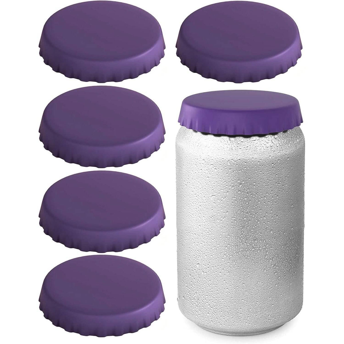 6-Pack: Silicone Can Lids Fits Standard Soda Cans Pink Kitchen Tools & Gadgets - Tophatter Daily Deals