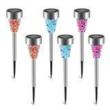 6-Pack: Solar Garden Lights IP44 Water Resistant Outdoor Lighting - Tophatter Daily Deals