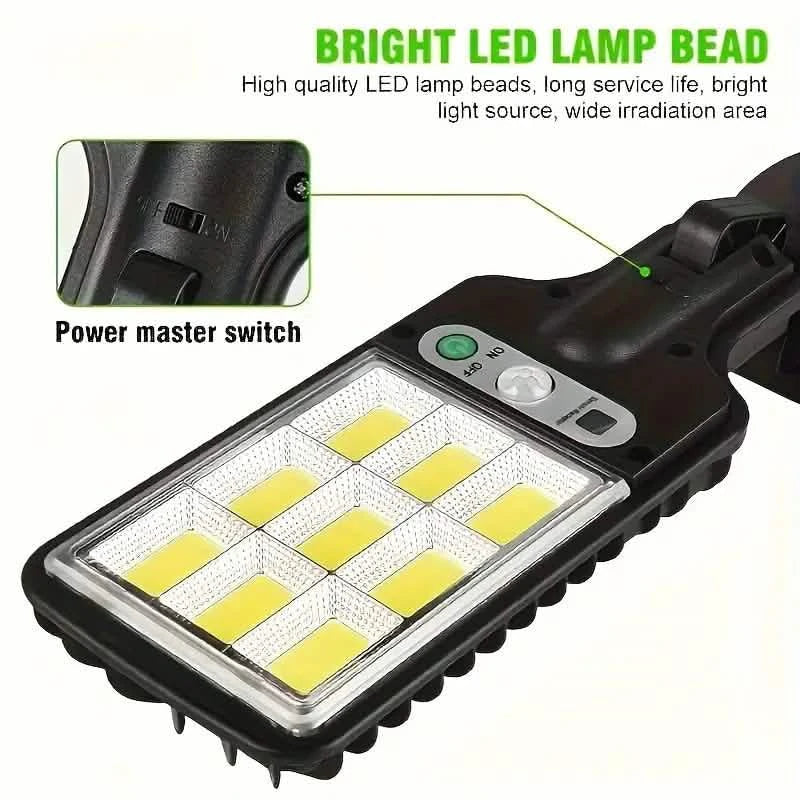 6-Pack: Solar Powered Motion Sensor Outdoor Garden Light with 108 COB LED Lights Solar Outdoor Lights - Tophatter Daily Deals