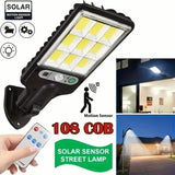 6-Pack: Solar Powered Motion Sensor Outdoor Garden Light with 108 COB LED Lights Solar Outdoor Lights - Tophatter Daily Deals