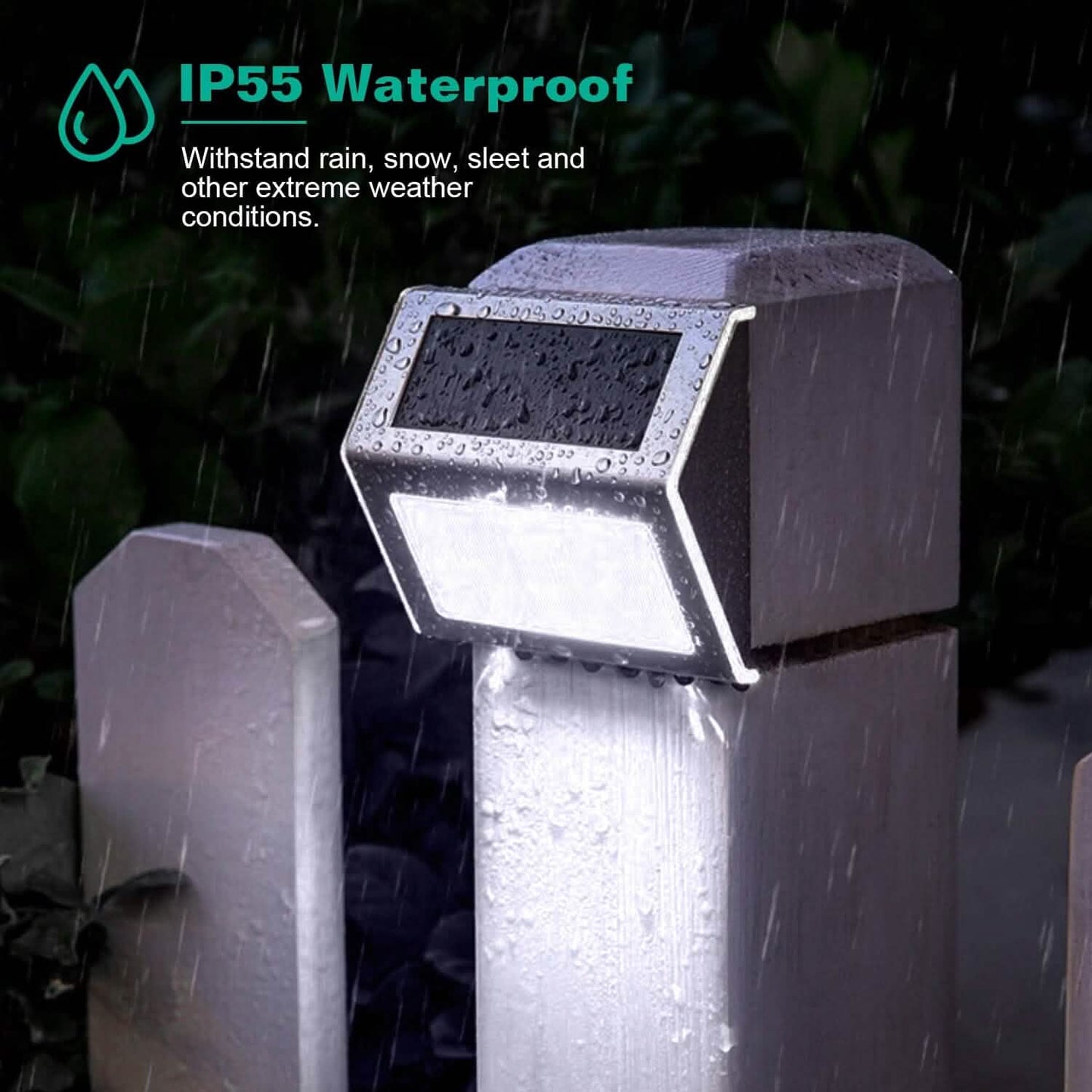 6-Pack: Solar Step Lights Outdoor Lighting - Tophatter Daily Deals