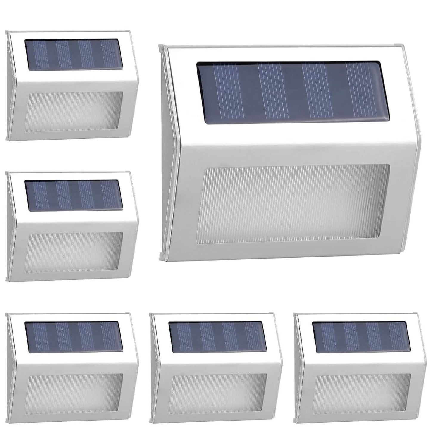 6-Pack: Solar Step Lights Outdoor Lighting - Tophatter Daily Deals