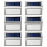 6-Pack: Solar Step Lights Outdoor Lighting - Tophatter Daily Deals