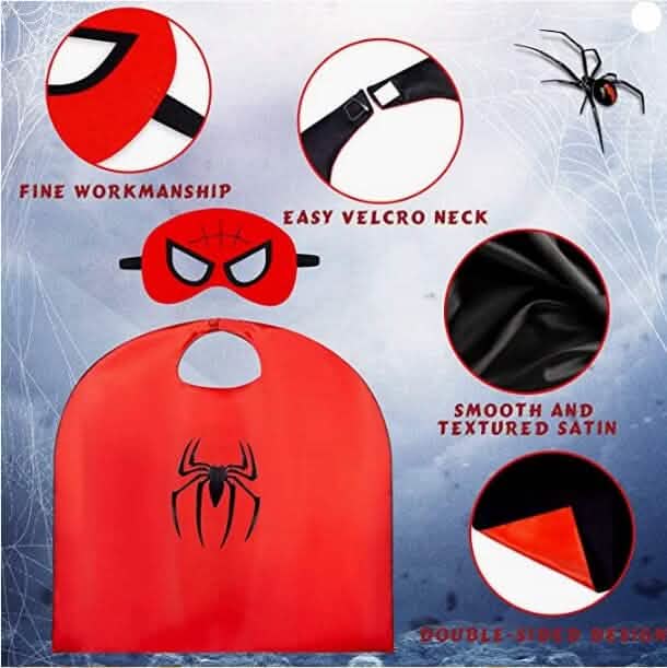 6-Pack: Superhero Reversible Cape & Mask Set Kids' & Baby Clothing - Tophatter Daily Deals