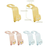 6-Pack: Universal Car Seat Hanger Hooks Cute Cartoon Double-hook Automotive - Tophatter Daily Deals