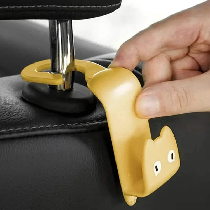 6-Pack: Universal Car Seat Hanger Hooks Cute Cartoon Double-hook Automotive - Tophatter Daily Deals