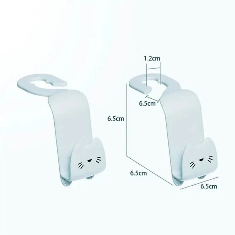 6-Pack: Universal Car Seat Hanger Hooks Cute Cartoon Double-hook Automotive - Tophatter Daily Deals