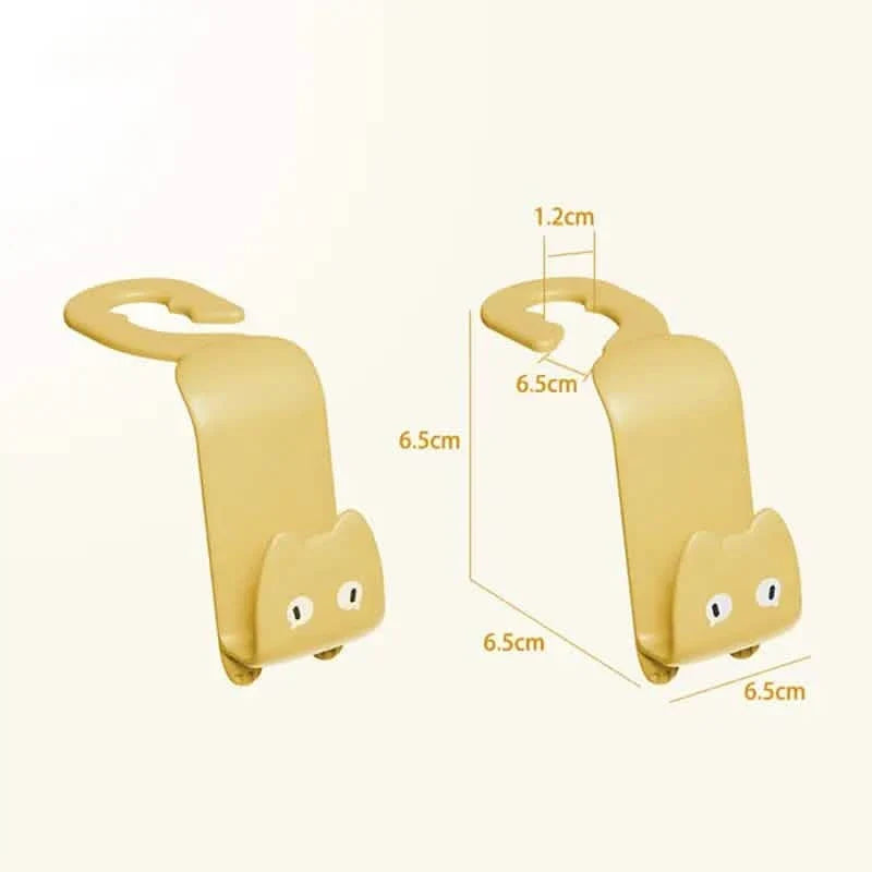 6-Pack: Universal Car Seat Hanger Hooks Cute Cartoon Double-hook Automotive - Tophatter Daily Deals