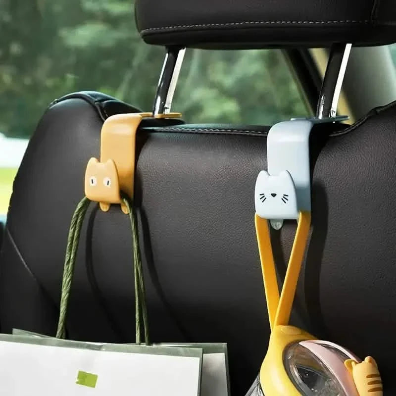 6-Pack: Universal Car Seat Hanger Hooks Cute Cartoon Double-hook Automotive - Tophatter Daily Deals