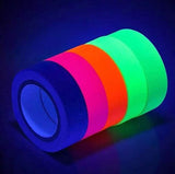 6-Pack: UV Gaffer Fluorescent Party Tape Blacklight Reactive Glow In The Dark Tape Seasonal Decor - Tophatter Daily Deals
