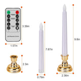 6-Packs: Flameless Taper Candles with 4 Light Modes and Remote Control Indoor Lighting - Tophatter Daily Deals