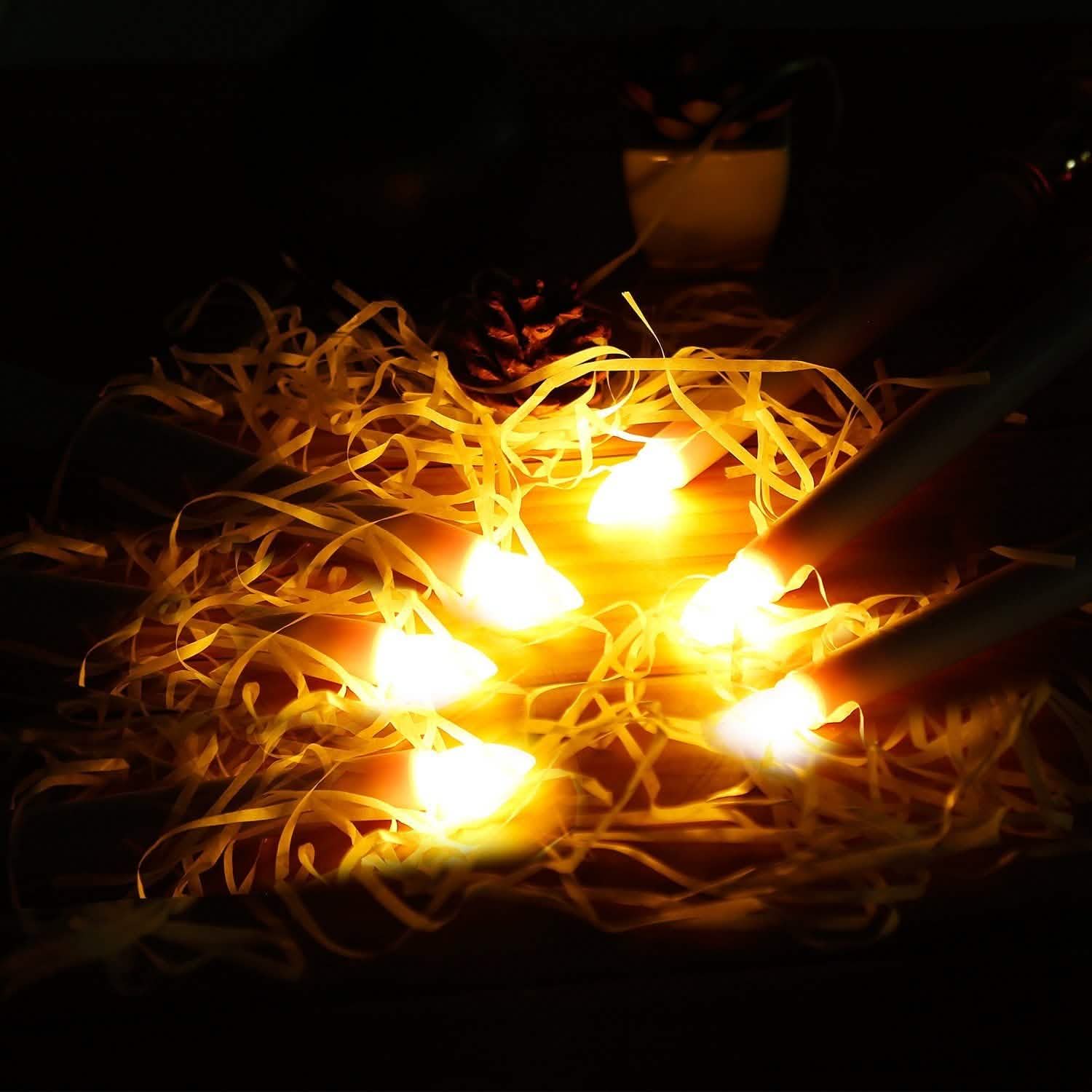 6-Packs: Flameless Taper Candles with 4 Light Modes and Remote Control Indoor Lighting - Tophatter Daily Deals