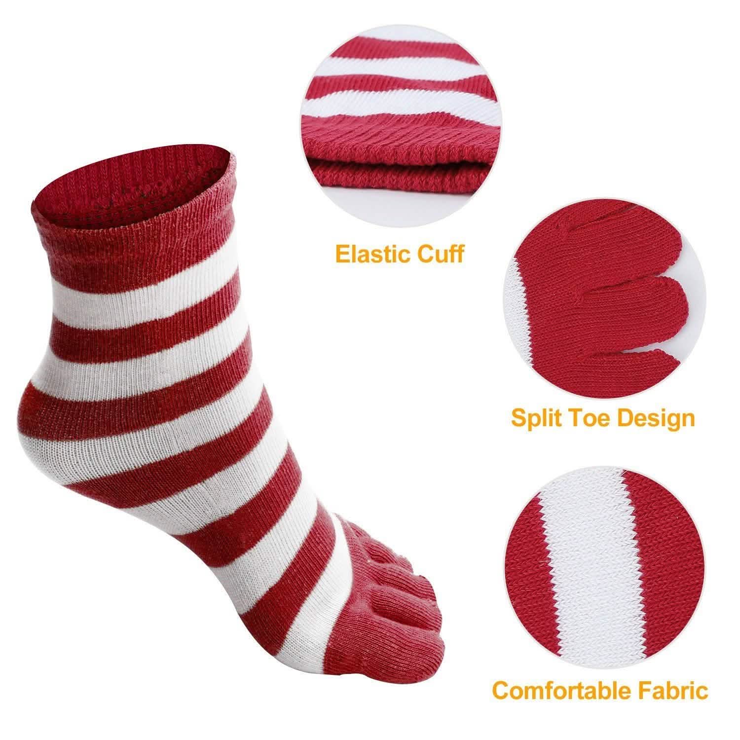 6-Pair: 5 Toes Socks Soft Breathable Ankle Socks Women's Socks & Hosiery - Tophatter Daily Deals