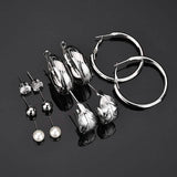 6-Pair: Women's Simple Fashion Modern Trendy Earrings Earrings - Tophatter Daily Deals