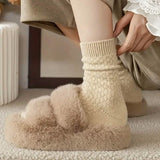 6-Pairs: Autumn and Winter Thick Warm Solid Socks Women's Socks & Hosiery - Tophatter Daily Deals