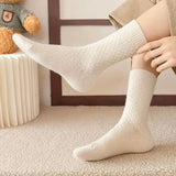 6-Pairs: Autumn and Winter Thick Warm Solid Socks Women's Socks & Hosiery - Tophatter Daily Deals