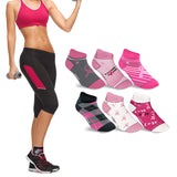 6-Pairs: Breast Cancer Awareness Ankle Compression Socks Women's Socks & Hosiery - Tophatter Daily Deals