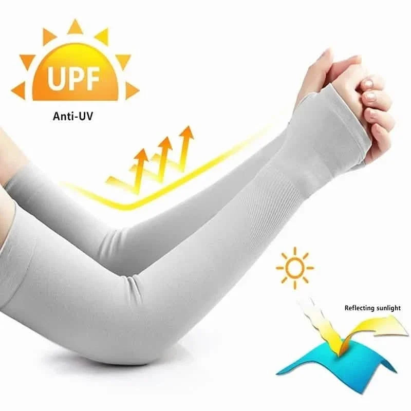 6-Pairs: Ice Silk UV Protection Arm Sleeves Outdoor Recreation - Tophatter Daily Deals
