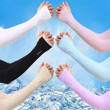6-Pairs: Ice Silk UV Protection Arm Sleeves Outdoor Recreation - Tophatter Daily Deals