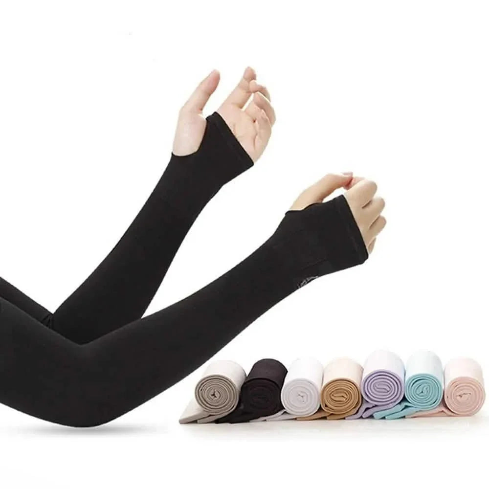 6-Pairs: Ice Silk UV Protection Arm Sleeves Outdoor Recreation - Tophatter Daily Deals