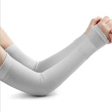 6-Pairs: Ice Silk UV Protection Arm Sleeves Gray Outdoor Recreation - Tophatter Daily Deals