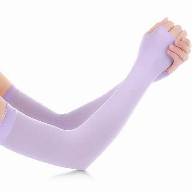 6-Pairs: Ice Silk UV Protection Arm Sleeves Purple Outdoor Recreation - Tophatter Daily Deals
