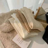 6-Pairs: Thick & Warm Cream Color Sock Women's Socks & Hosiery - Tophatter Daily Deals