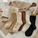 6-Pairs: Thick & Warm Cream Color Sock Women's Socks & Hosiery - Tophatter Daily Deals