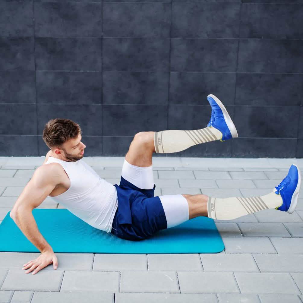 6-Pairs: Ultra V-Striped Knee-Length Compression Socks Health & Wellness - Tophatter Daily Deals