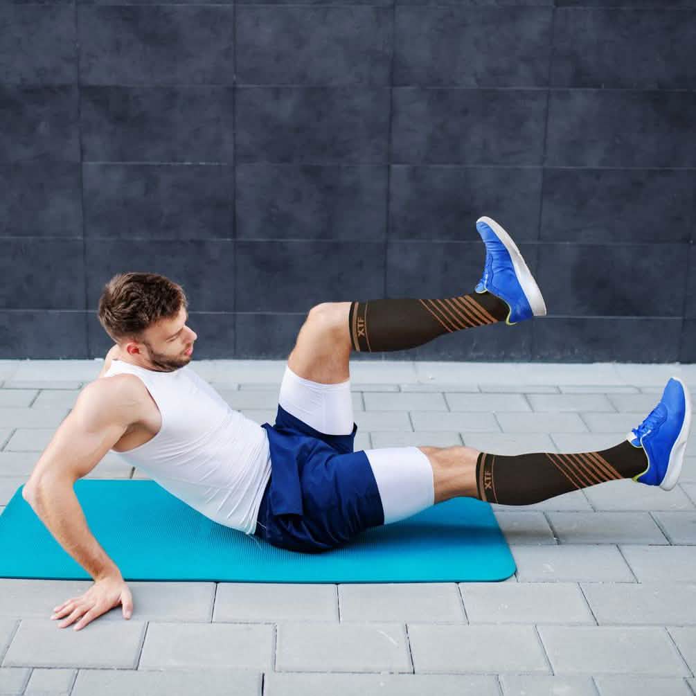 6-Pairs: Ultra V-Striped Knee-Length Compression Socks Health & Wellness - Tophatter Daily Deals