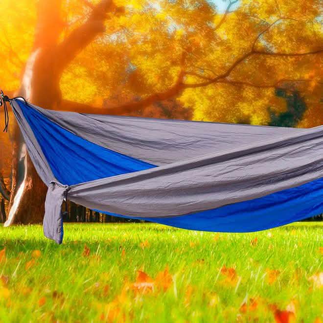 6-Piece: 2-Person Portable Hammock Set Outdoor Recreation - Tophatter Daily Deals
