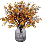 6-Piece: Baby's Breath Artificial Gypsophila Bouquet Orange Furniture & Decor - Tophatter Daily Deals