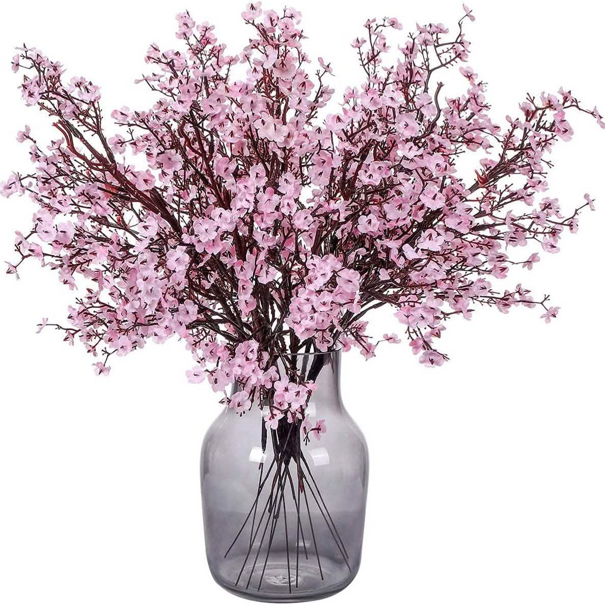 6-Piece: Baby's Breath Artificial Gypsophila Bouquet Pink Furniture & Decor - Tophatter Daily Deals