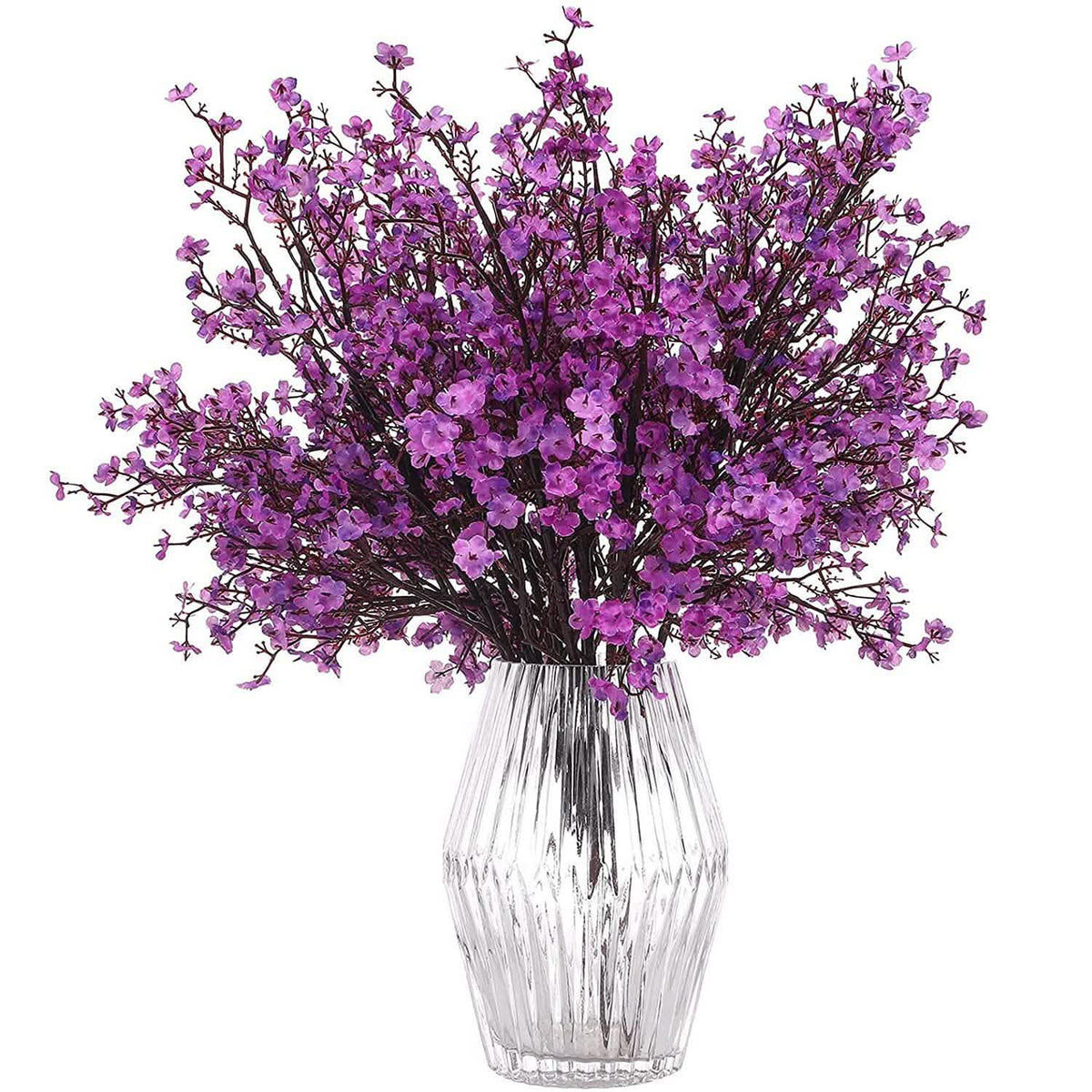 6-Piece: Baby's Breath Artificial Gypsophila Bouquet Purple Furniture & Decor - Tophatter Daily Deals