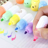 6-Piece: Cute Pill Shape Mini Highlighter Marker School, Office & Art Supplies - Tophatter Daily Deals
