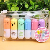 6-Piece: Cute Pill Shape Mini Highlighter Marker School, Office & Art Supplies - Tophatter Daily Deals