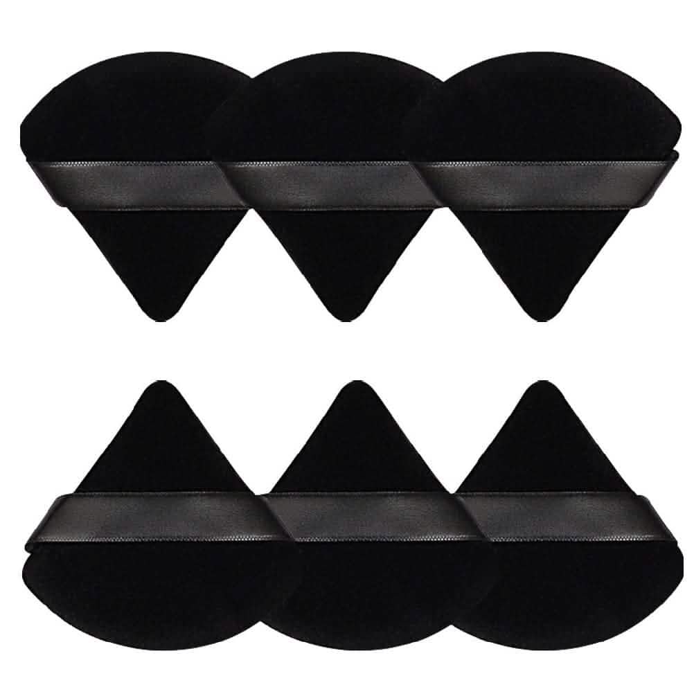 6-Piece: Face Soft Triangle Powder Puff Black Beauty & Personal Care - Tophatter Daily Deals