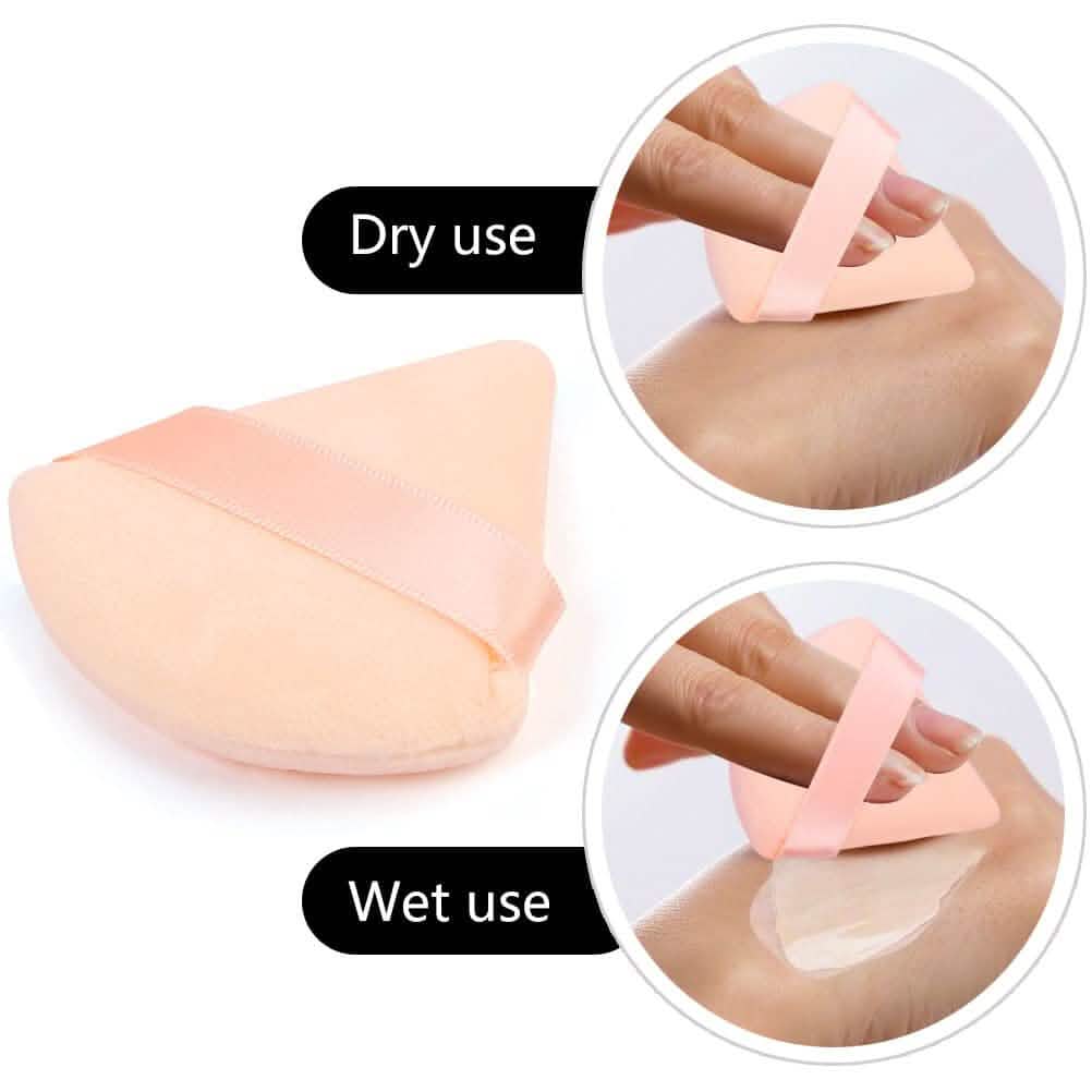 6-Piece: Face Soft Triangle Powder Puff Beauty & Personal Care - Tophatter Daily Deals