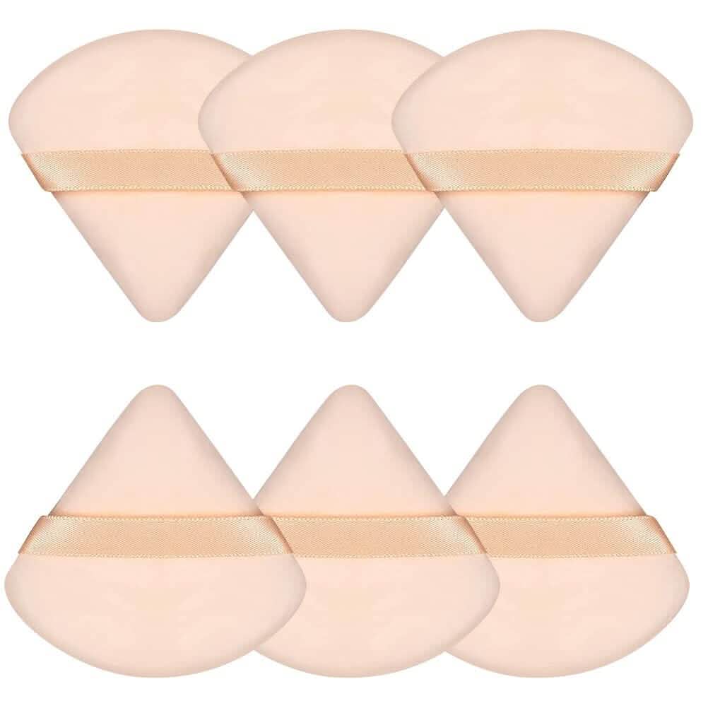 6-Piece: Face Soft Triangle Powder Puff Natural Beauty & Personal Care - Tophatter Daily Deals