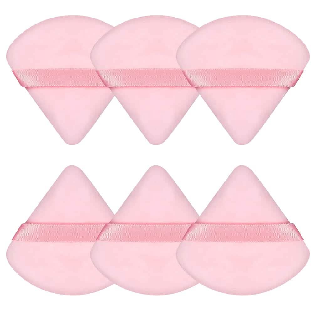 6-Piece: Face Soft Triangle Powder Puff Pink Beauty & Personal Care - Tophatter Daily Deals